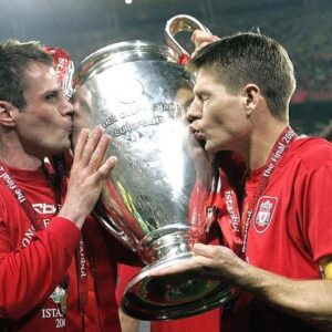 Celebrating with Stevie G At Champions League Final 2005 (16x12)