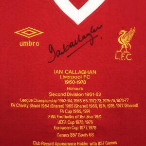 Ian Callaghan Signed Honours Shirt