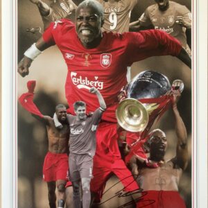 Djibril Cisse Personally Signed Montage