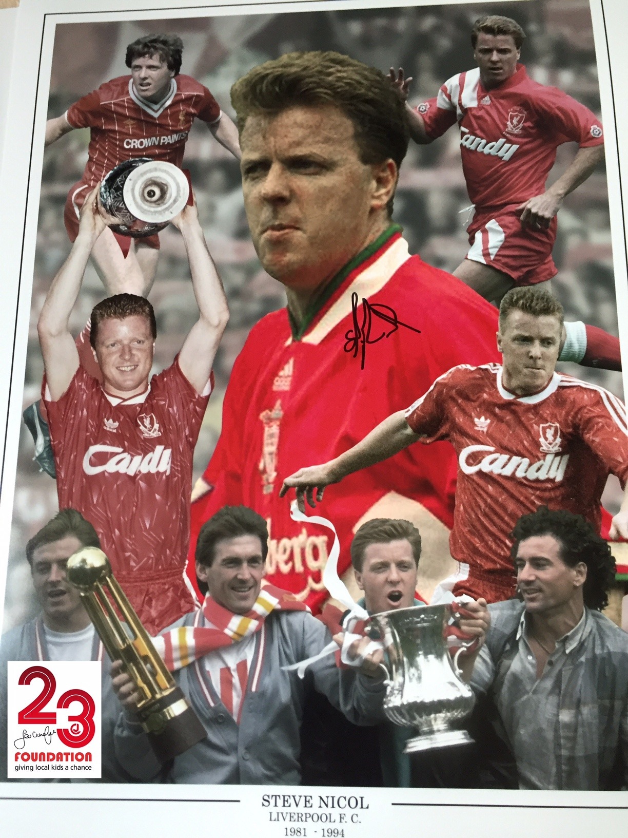 Steve Nicol Signed Montage Print