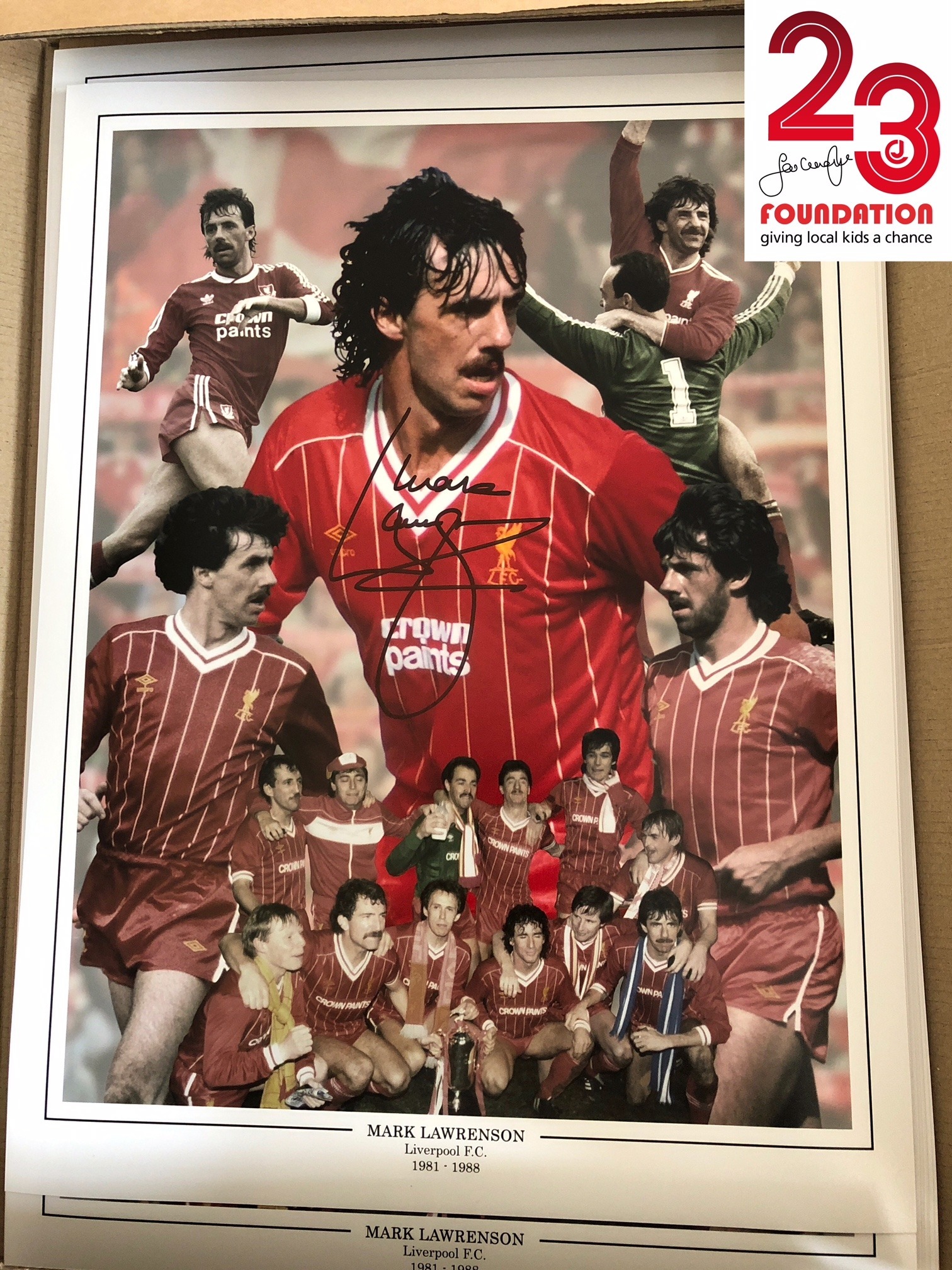 Mark Lawrenson Signed Montage Print - Image 2