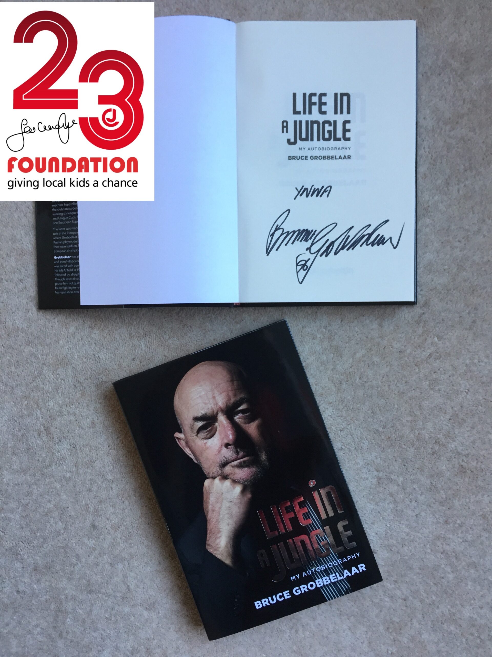 Bruce Grobbelaar - Life in a Jungle signed hard back book