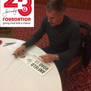 Anfield Road Metal Sign - Signed By Jamie Carragher - Image 2