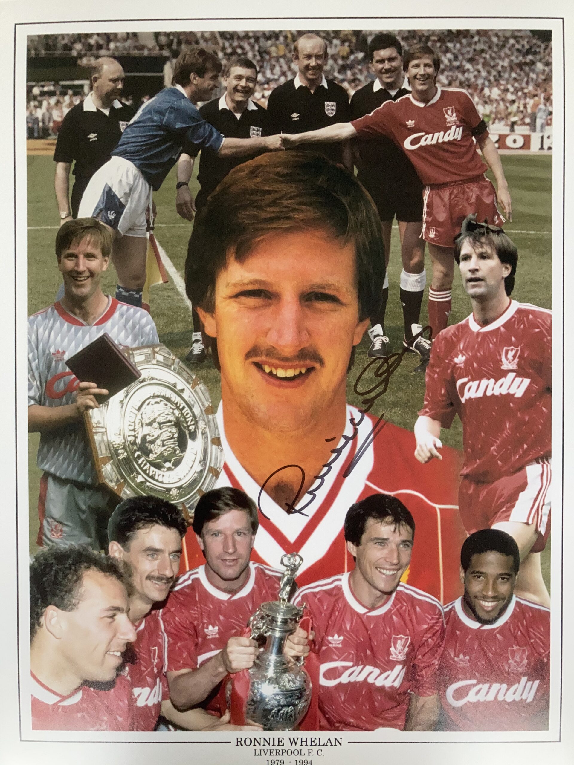 Ronnie Whelan Personally Signed Montage