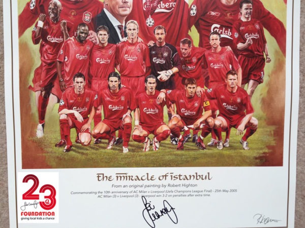 Istanbul 2005 squad montage signed by Jamie Carragher - Image 5