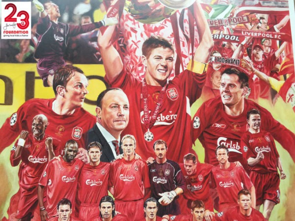 Istanbul 2005 squad montage signed by Jamie Carragher - Image 4