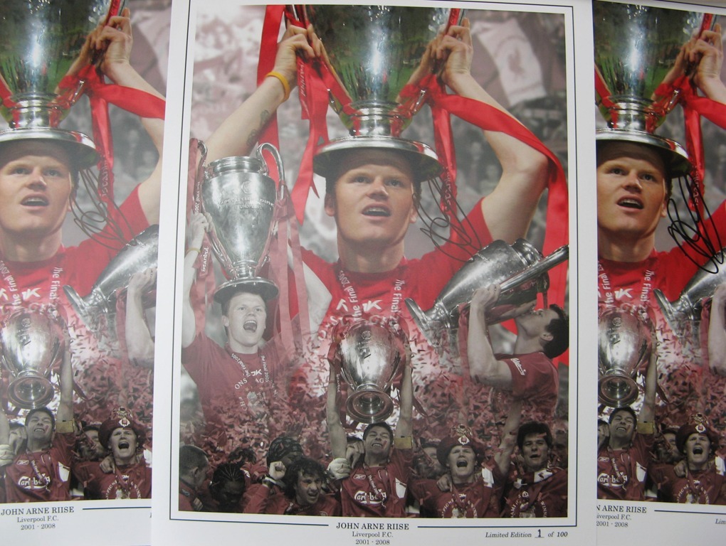 John Arne Riise Limited Edition Signed Liverpool FC Print
