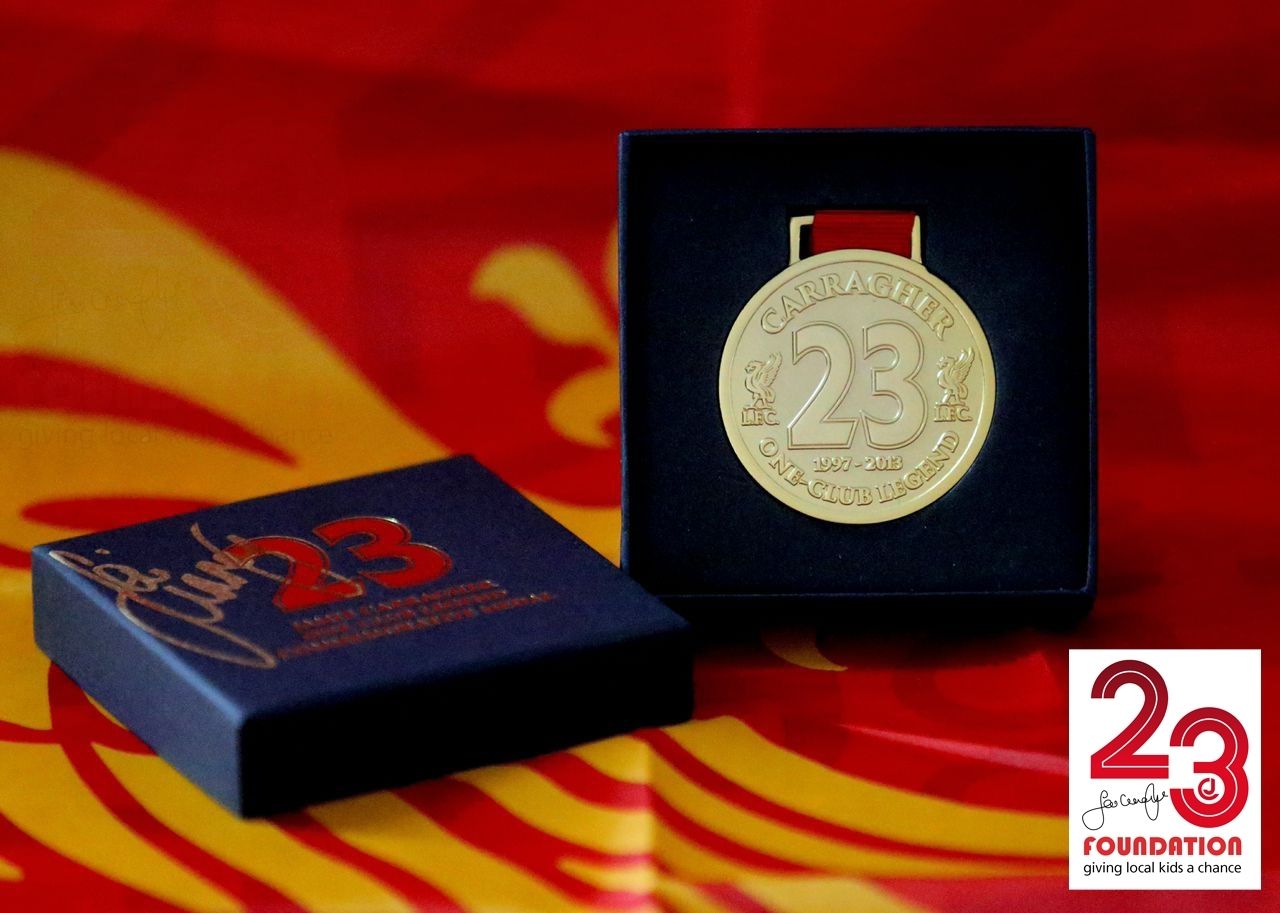 23 Foundation Boxed Charity Medal Signed By Jamie Carragher
