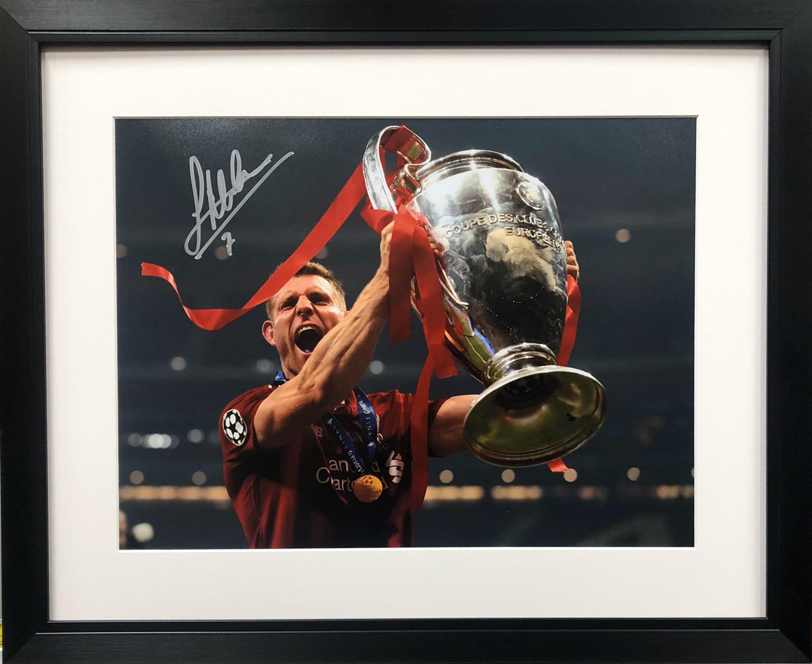 James Milner Signed and framed Champions League Final picture