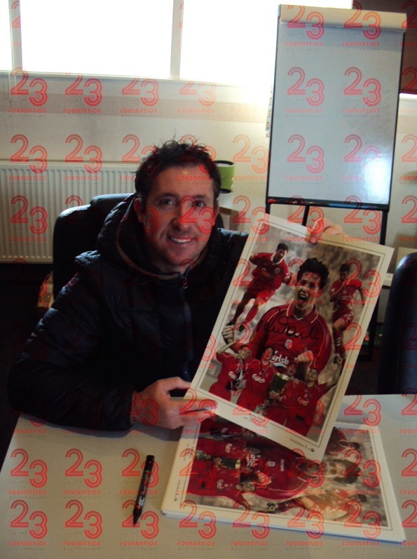 Robbie ‘God’ Fowler Signed Liverpool FC Montage Print