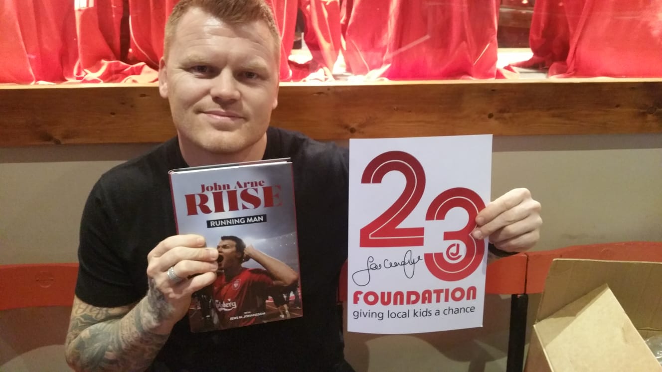 John Arne Riise signed hard back book