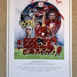 Rare Istanbul 2005 Winners Painting Signed By Jamie Carragher