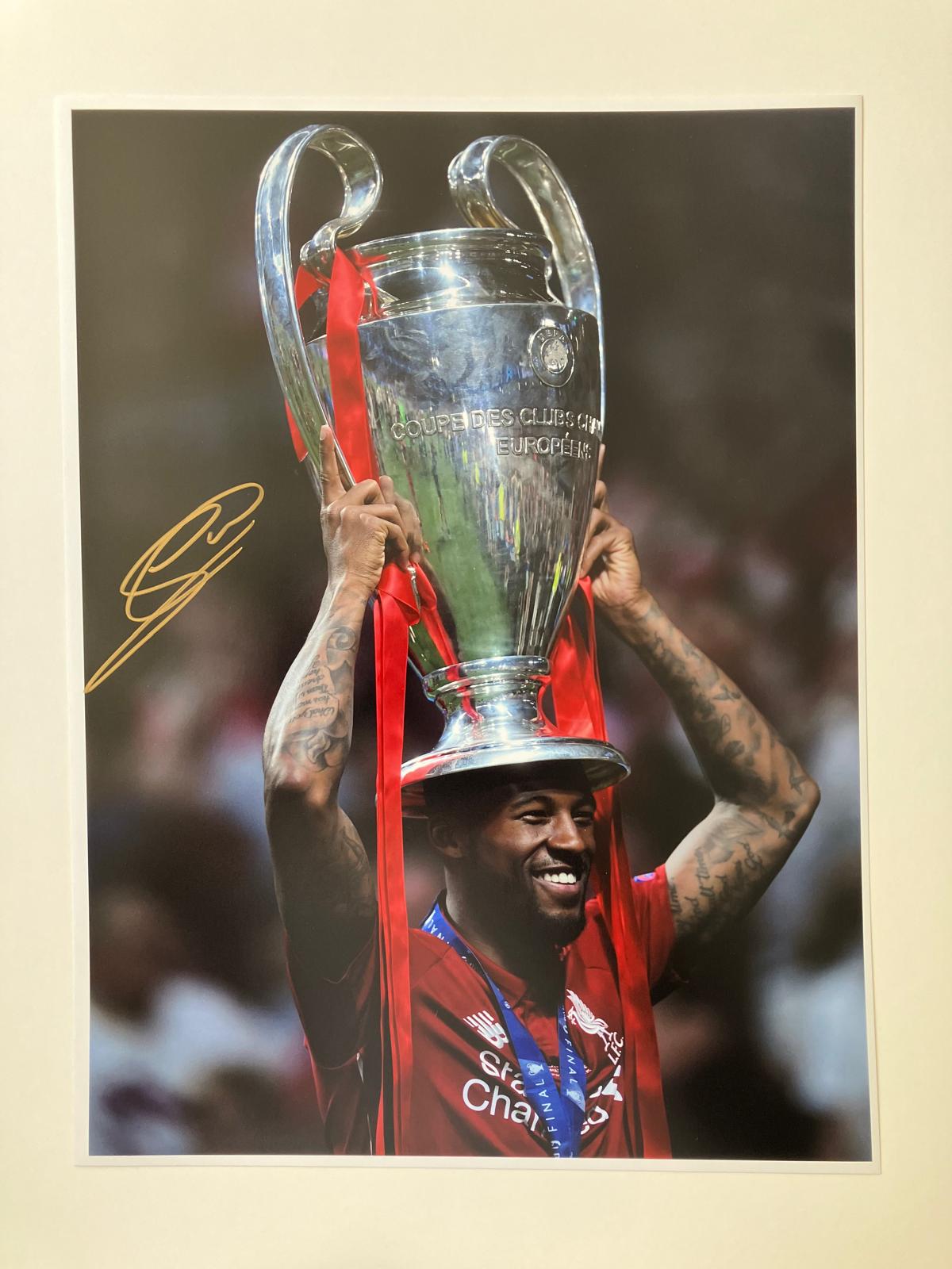 Gini Wijnaldum Signed Print (16x12)
