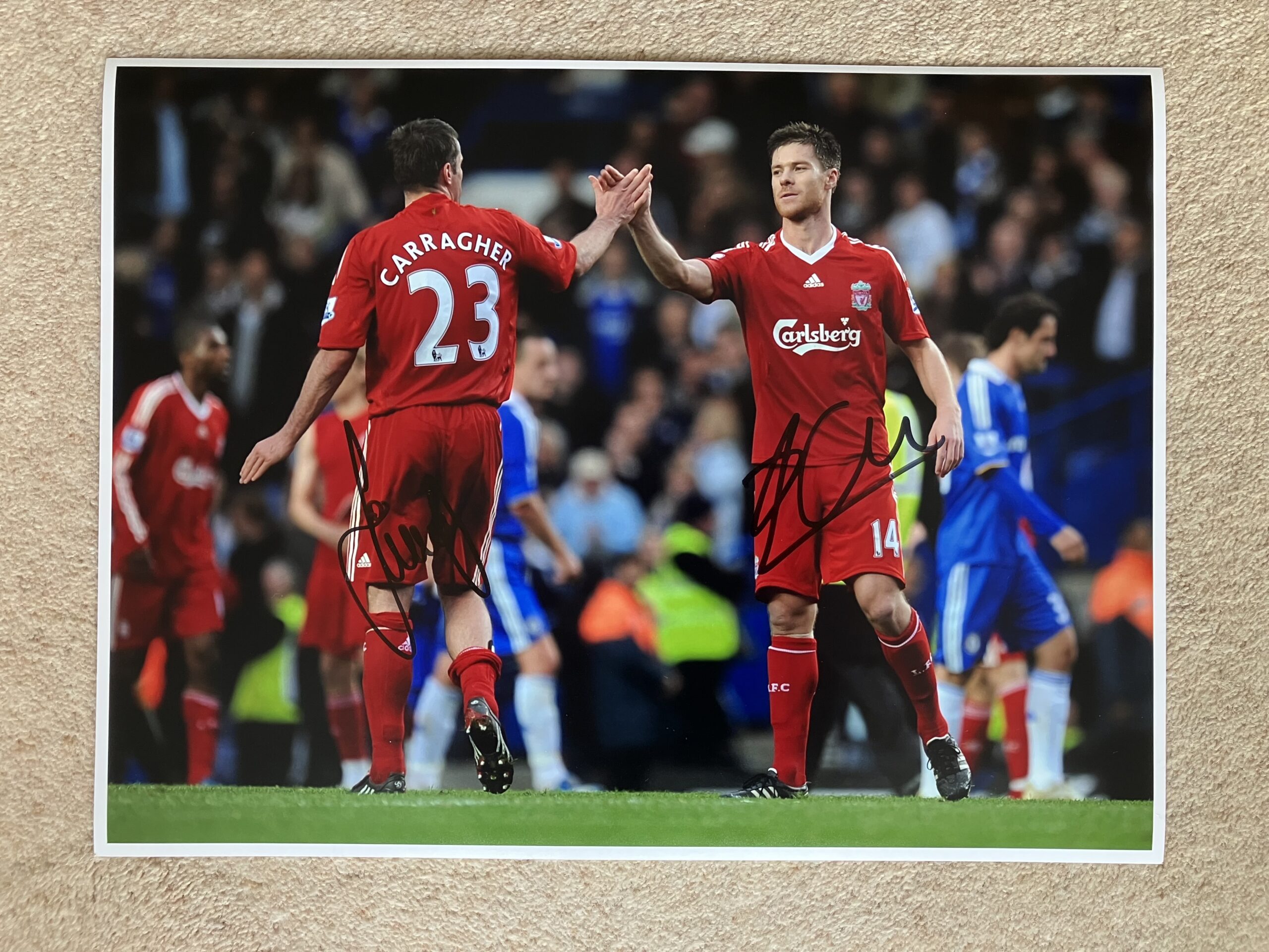 Jamie and Xabi Signed Rare Picture (16x12 inches) - Image 2