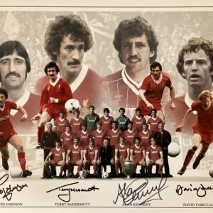 Liverpool FC Print Signed by 4 Legends (16x12)