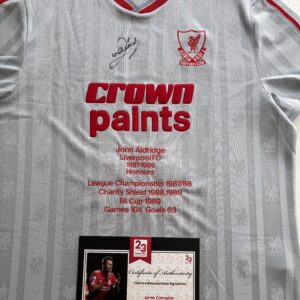 John Aldridge Signed Honours Grey Shirt